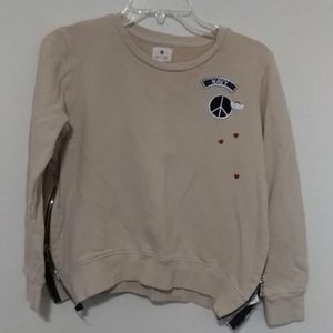 Sweat shirt with side zippers